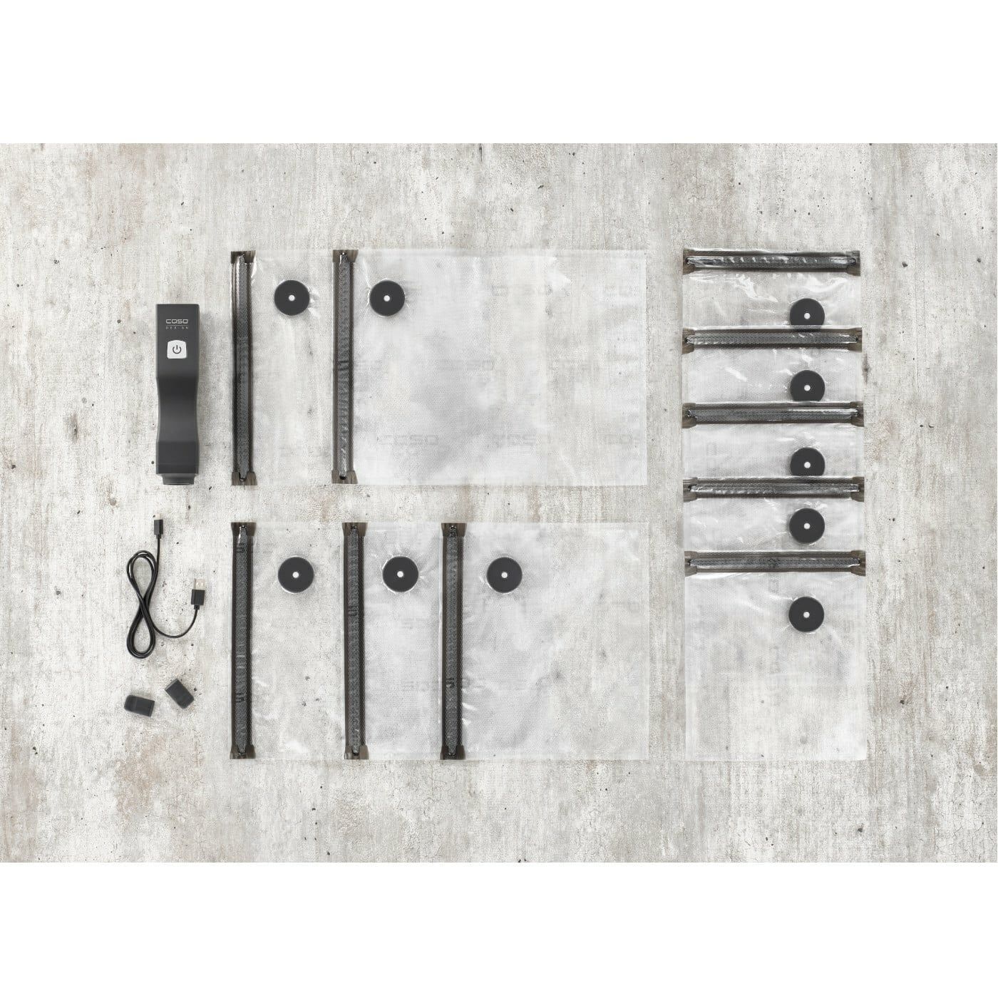 Caso Vacu One Touch, Sort, Berøring, 3 l/min, 45 mm, 45 mm, 195 mm