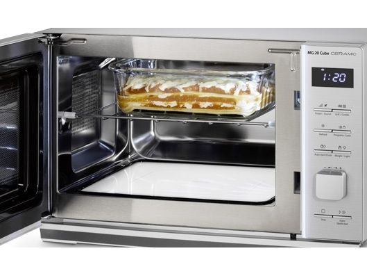 Caso MG 20 Cube, Bordplade, Grill mikroovn, 20 L, 800 W, Knapper, Dreje, Sølv billede 3