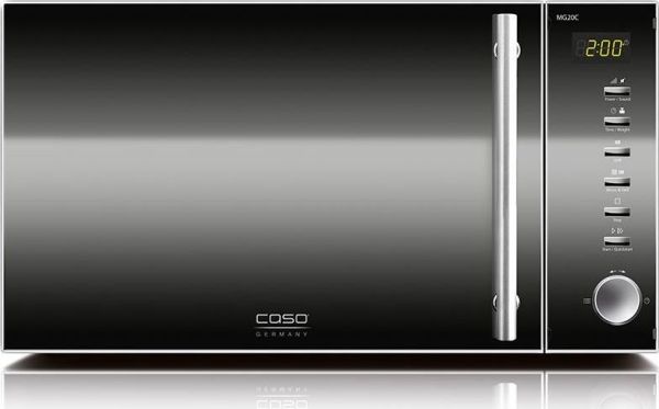 Caso MG 20 Cube, Bordplade, Grill mikroovn, 20 L, 800 W, Knapper, Dreje, Sølv billede 2