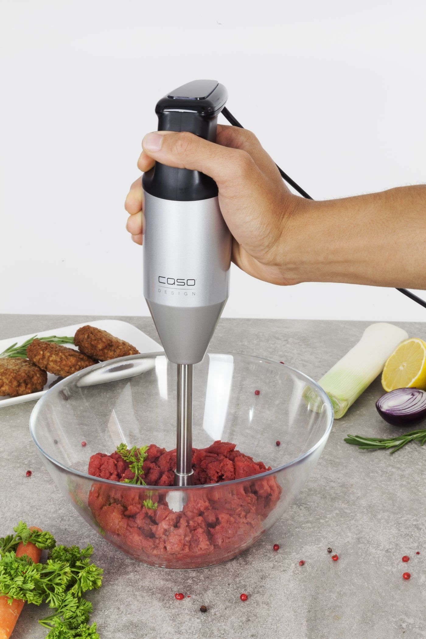 Caso HB 2200 Pro, Nedsænkning blender, 170 W, Sort, Rustfrit stål billede 4