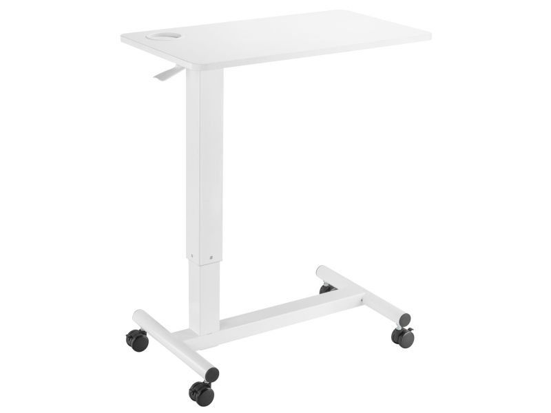 LogiLink Hight adjustable overbed table, gas spring, white billede 3