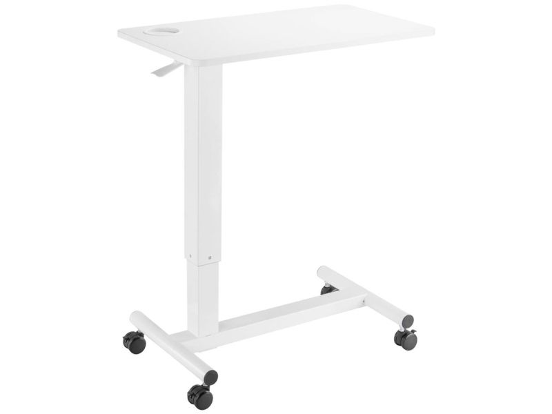 LogiLink Hight adjustable overbed table, gas spring, white billede 2