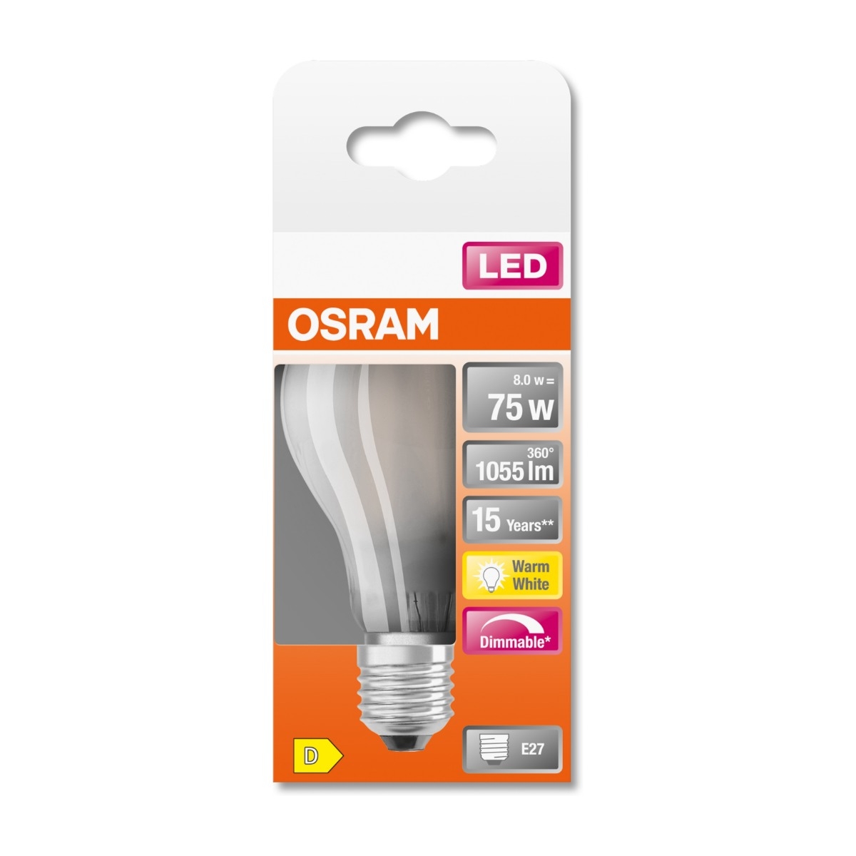 Ledvance LED pære 8W E27 billede 4