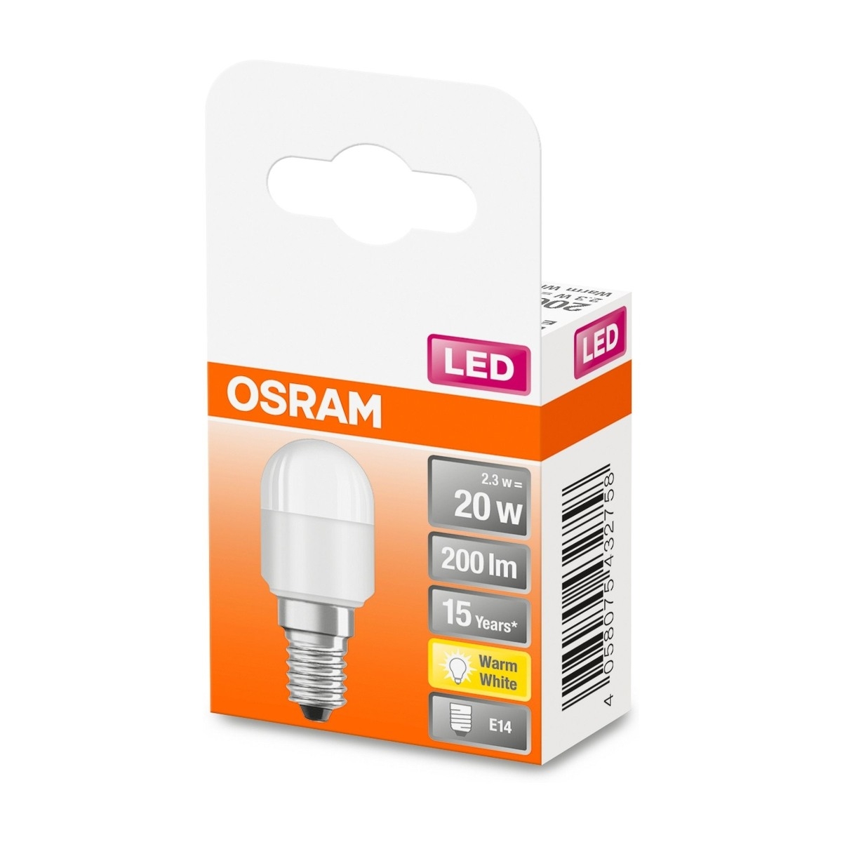 Osram 827 T26 E14/20W Frosted LED-pære billede 2