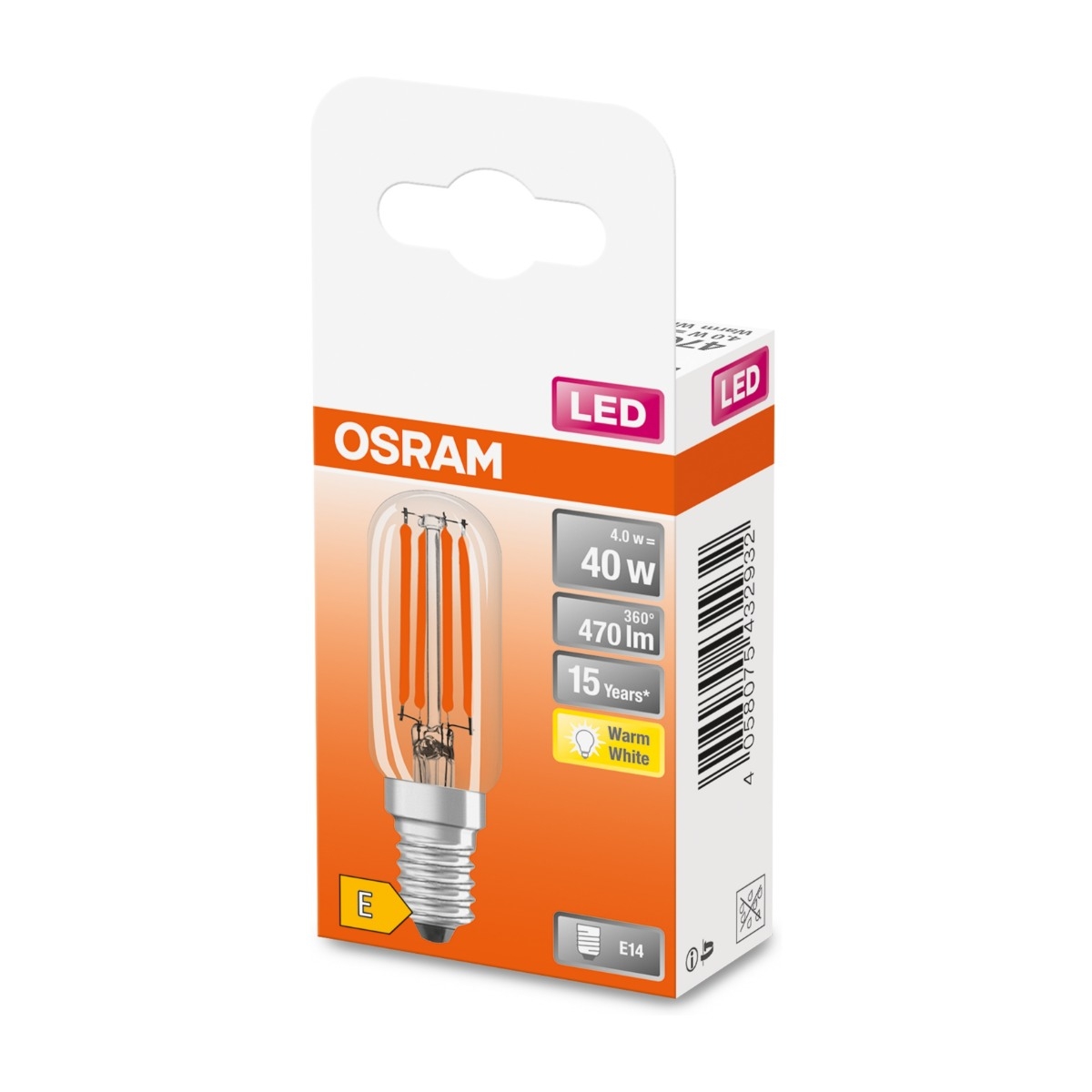 Ledvance LED-pære E14 T26 4W Filament klar billede 4