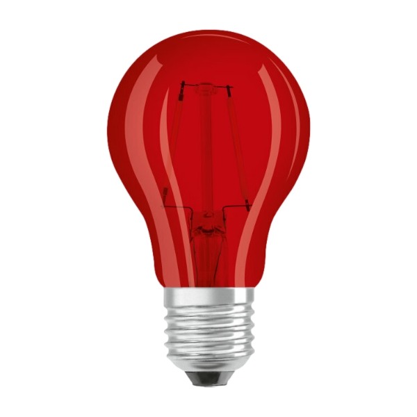 Osram E27/15W LED-pære Deco, rød billede 1