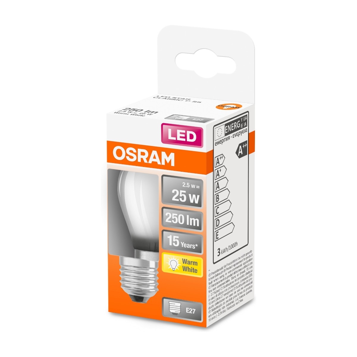 Osram 827 E27/25W Frosted LED-pære billede 2