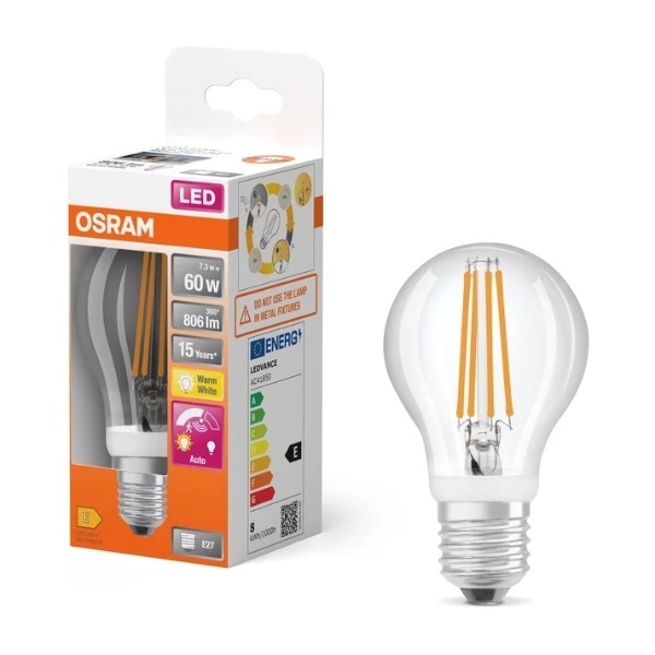 Ledvance Star Classic E27 A60 7,3W LED pære billede 3