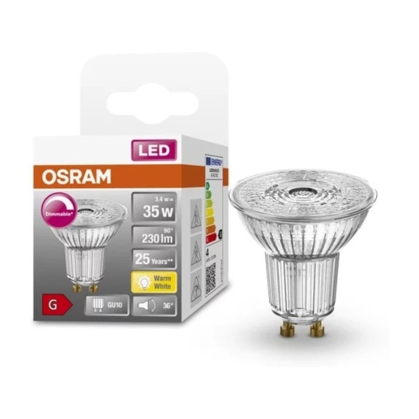 Ledvance LED Superstar GU10 PAR16 3,4W LED pære billede 3