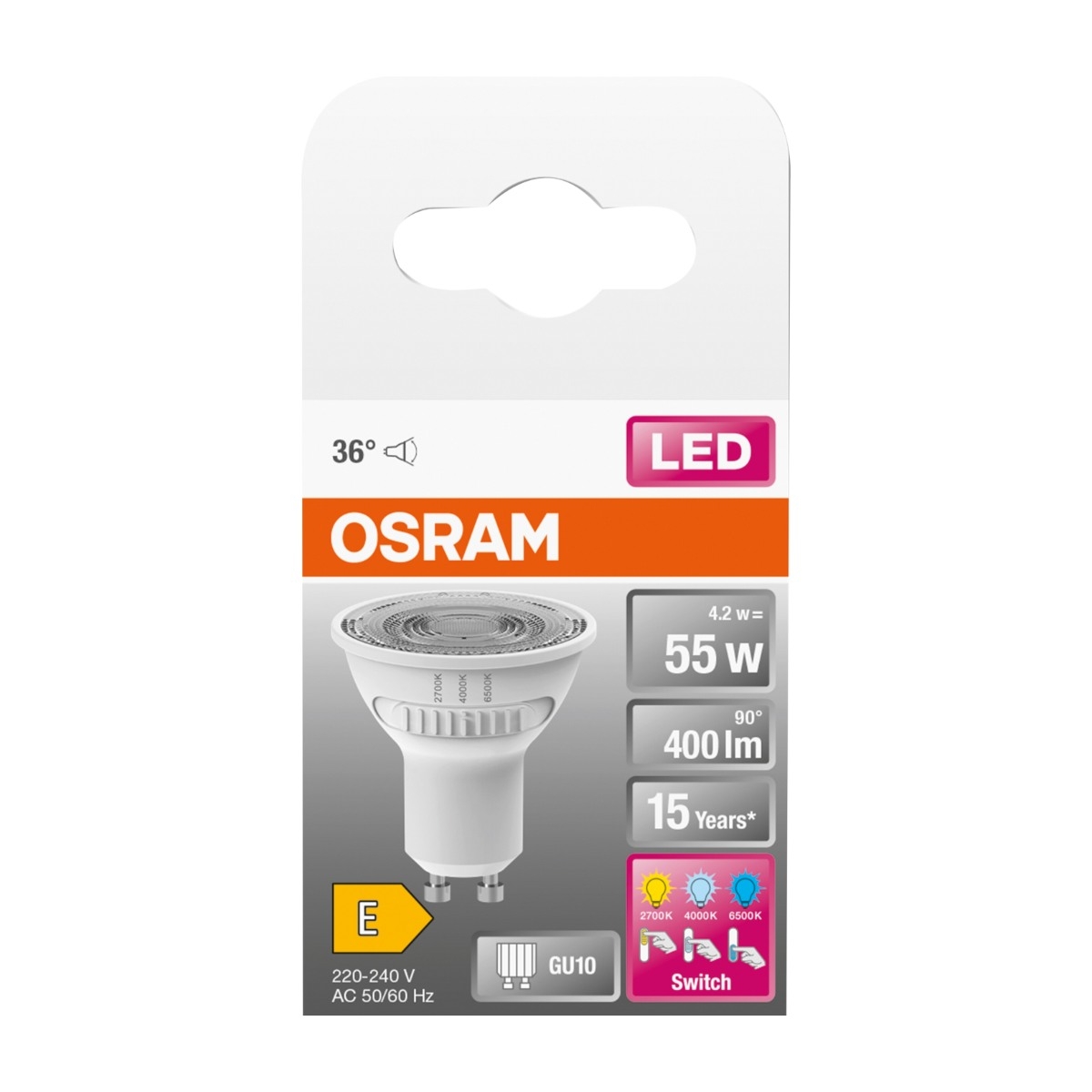 Osram Dulux GU10 5,5W 400LM LED-pære billede 2