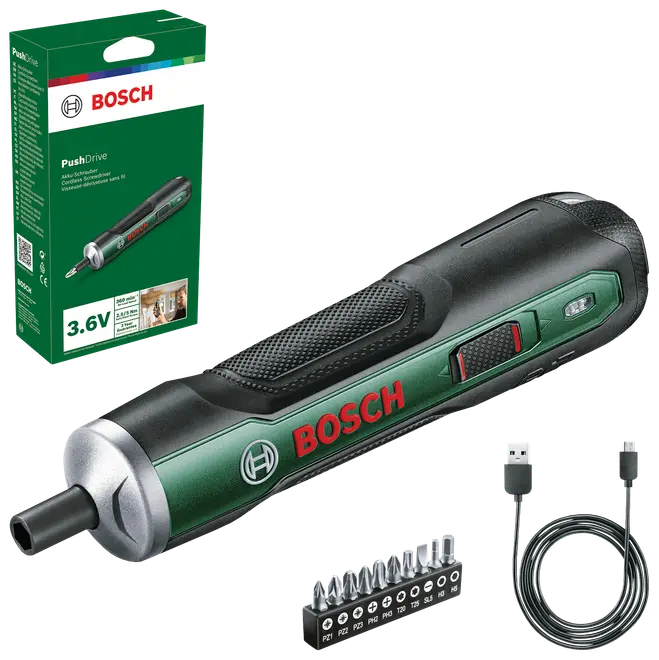 Bosch Akku-skruemaskine PushDrive 3,6 V billede 1