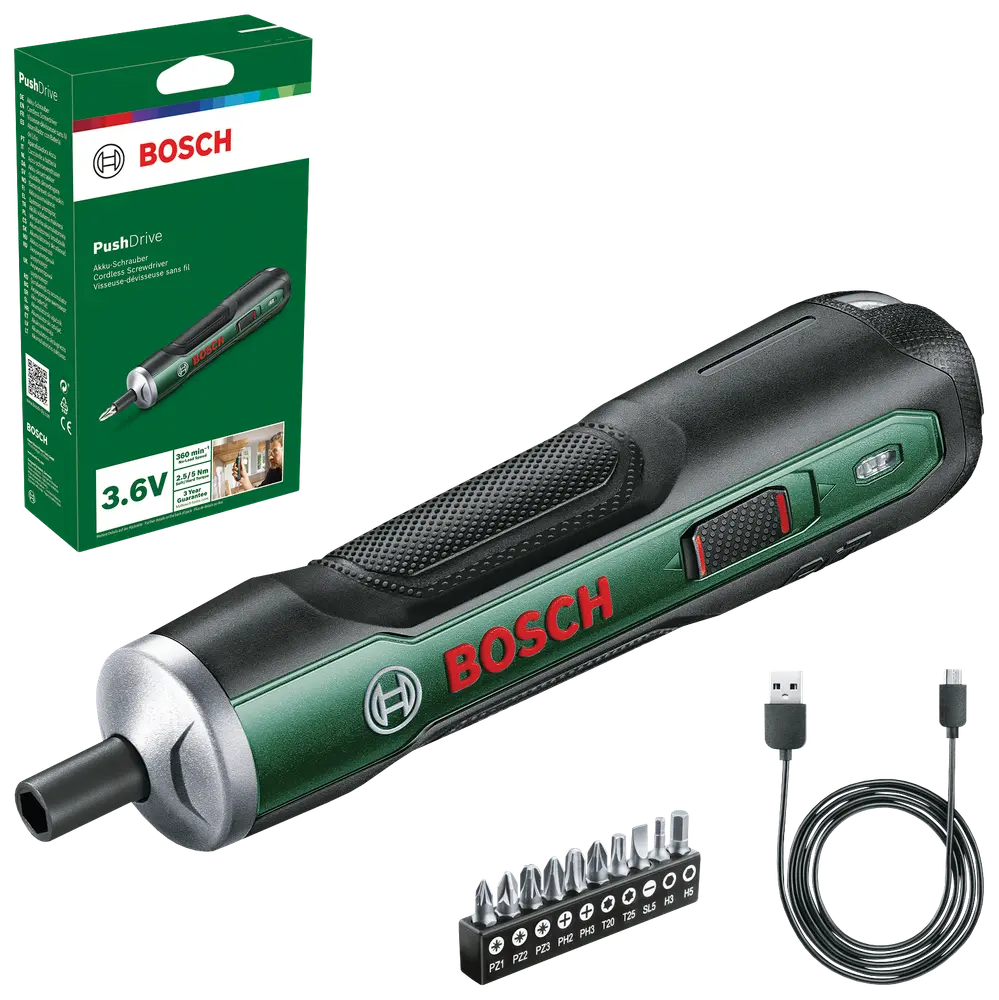 Bosch Akku-skruemaskine PushDrive 3,6 V billede 2
