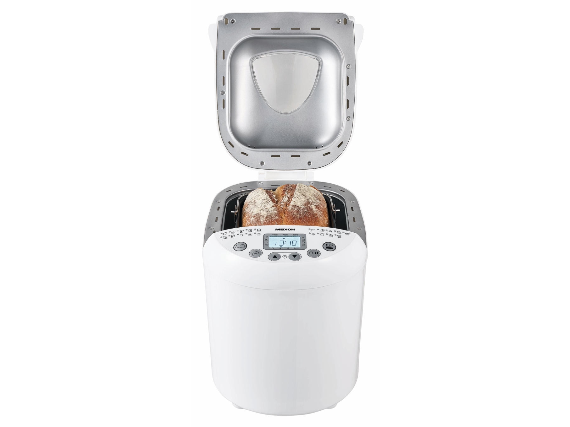 MEDION MD 11011, 1 kg, Forsinket start-timer, Timer, Holde varm funktion, 550 W, Hvid