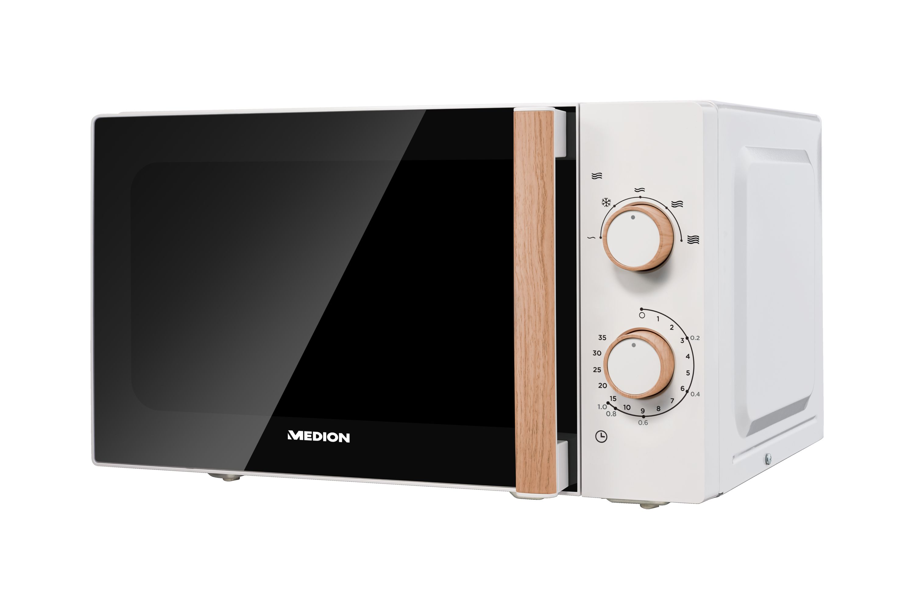 MEDION MD 10596 Mikrowelle 20L DE, Bordplade, Solo mikroovn, 20 L, 700 W, Dreje, Hvid billede 3