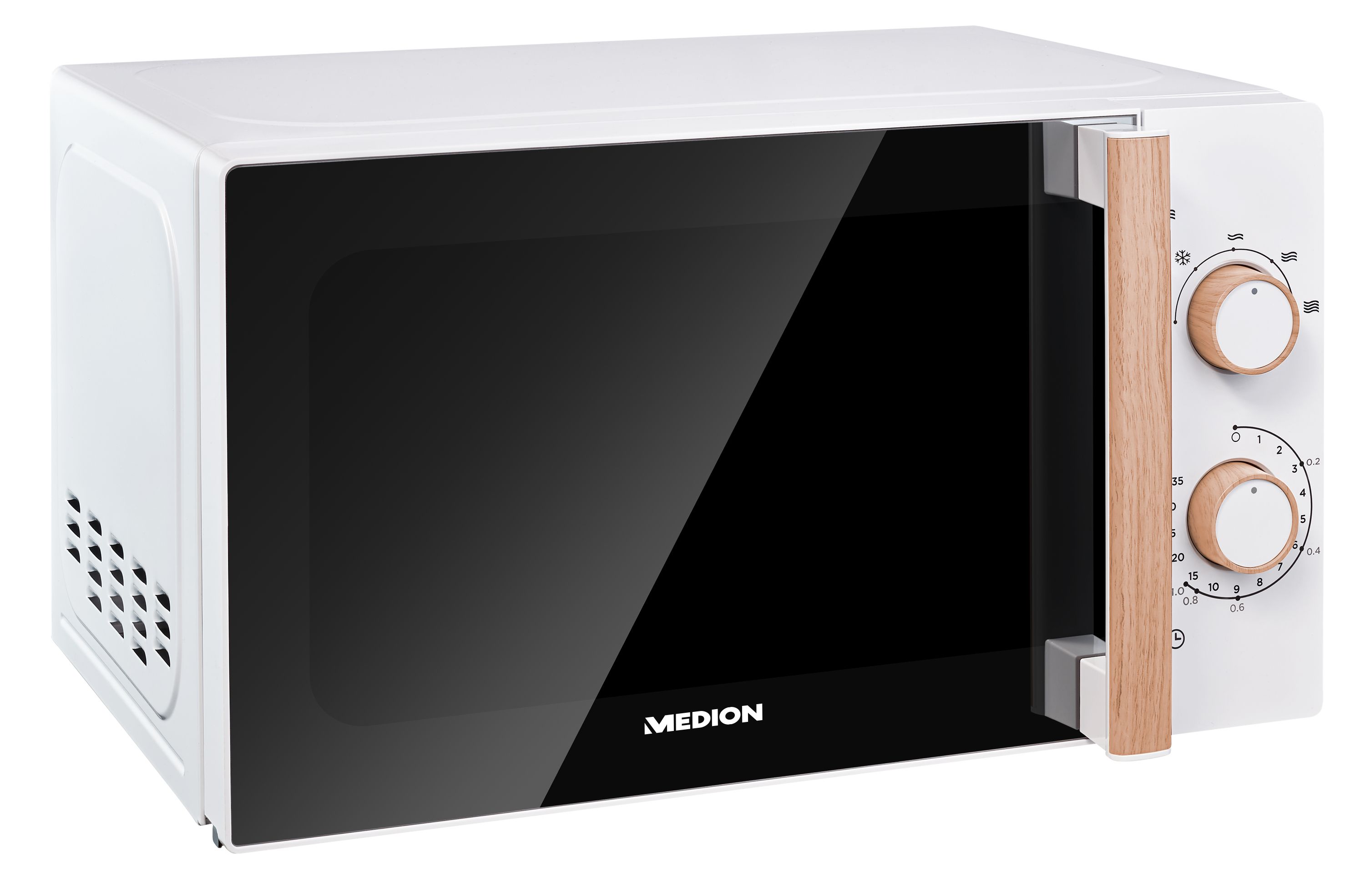 MEDION MD 10596 Mikrowelle 20L DE, Bordplade, Solo mikroovn, 20 L, 700 W, Dreje, Hvid billede 2