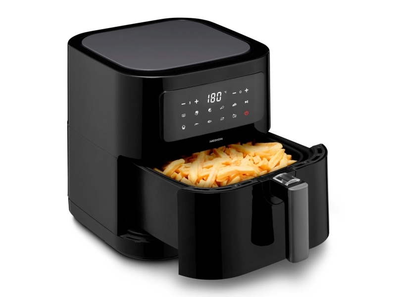 MEDION LIFE E40 XL, Varmluftsteger, 5,2 L, 50 °C, 200 °C, 60 min., Enkelt
