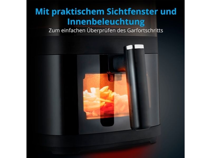 MEDION LIFE X10 XL, Varmluftsteger, 5 L, 80 °C, 230 °C, Enkelt, Sort