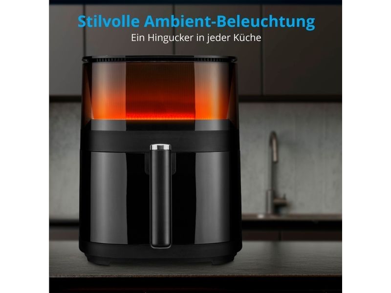 MEDION LIFE X10 XL, Varmluftsteger, 5 L, 80 °C, 230 °C, Enkelt, Sort