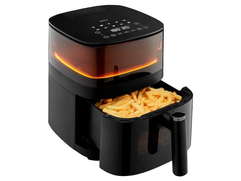 MEDION LIFE X10 XL, Varmluftsteger, 5 L, 80 °C, 230 °C, Enkelt, Sort