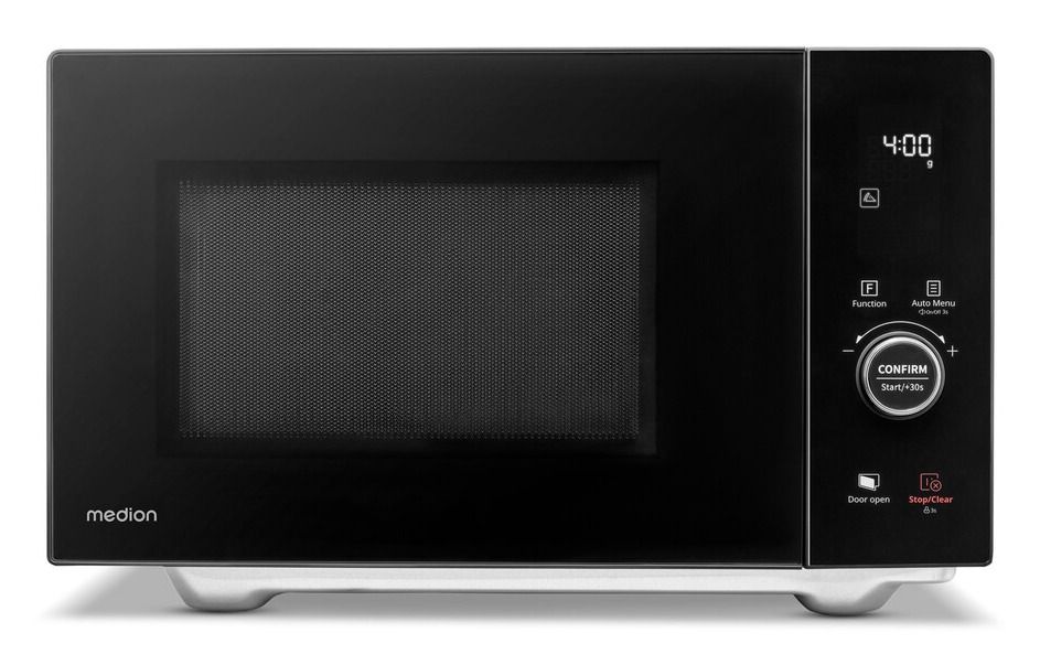 Medion MD 12041 4 i 1 mikrobølgeovn med grill 25L 900W/2100W 10 effektniveauer, timer billede 1