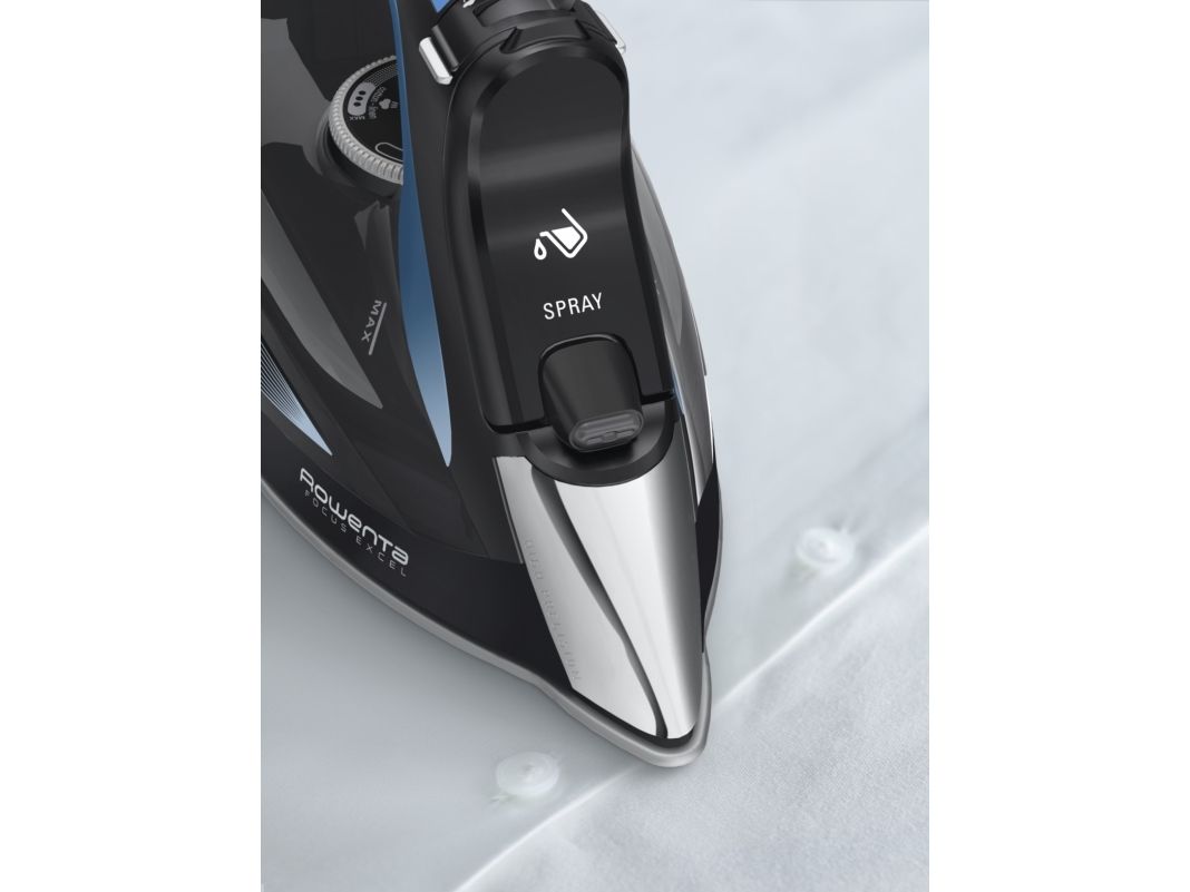 Rowenta DW5310, Dampstrygejern, Microsteam 400 HD Laser-strygesål, 1,9 m, 180 g/min, Sort, Blå, 45 g/min billede 4