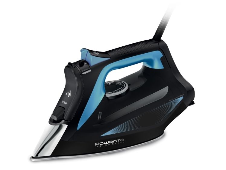 Rowenta DW5310, Dampstrygejern, Microsteam 400 HD Laser-strygesål, 1,9 m, 180 g/min, Sort, Blå, 45 g/min billede 1