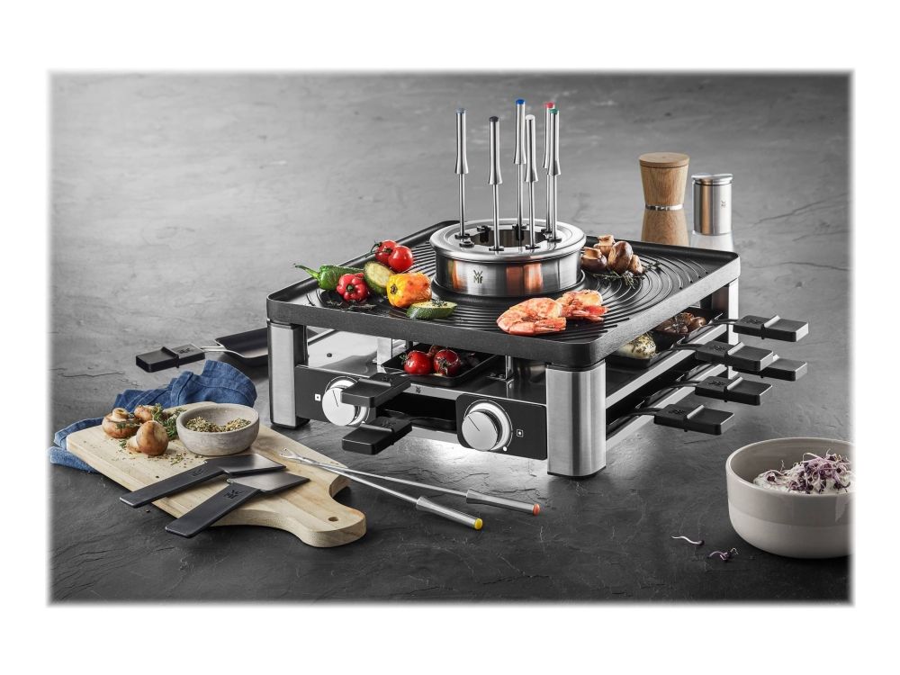 WMF Lumero - Raclette/grill/fondue - 1.96 kW - sort/rustfrit stål
