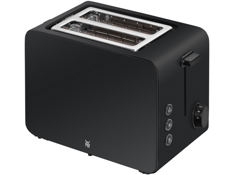WMF Stelio 0414210071, 2 skive(r), Sort, Rustfrit stål, Knapper, Niveau, Dreje, 1050 W, 281 mm
