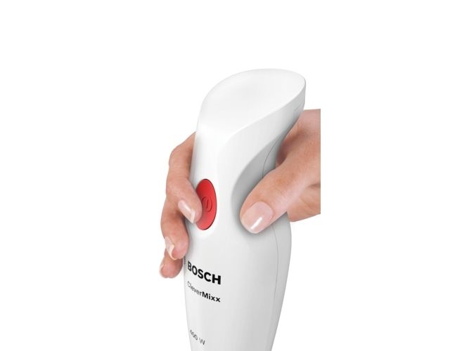 BOSCH_400 W, stainless mix. leg with Quattro Blade blade, mix. container with scale without lid, white / dark red