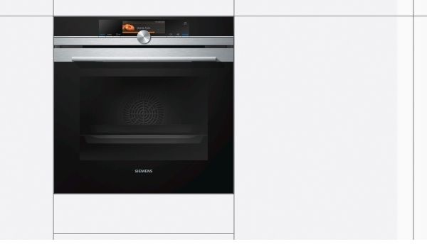 Siemens iQ700 HS658GXS1 - Ovn - med dampfunktion - til indbygning - niche - bredde: 56 cm - dybde: 55 cm - højde: 58.5 cm - med selv-rengøring - Klasse A+ - rustfrit stål