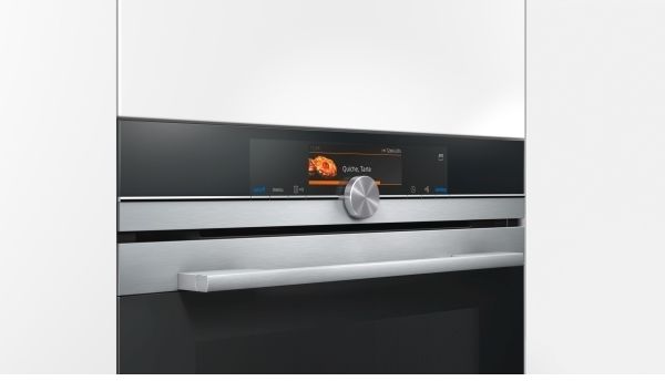 Siemens iQ700 HS658GXS1 - Ovn - med dampfunktion - til indbygning - niche - bredde: 56 cm - dybde: 55 cm - højde: 58.5 cm - med selv-rengøring - Klasse A+ - rustfrit stål