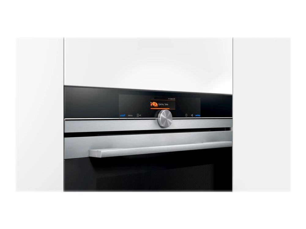 Siemens iQ700 HB636GBS1 - Ovn - til indbygning - niche - bredde: 56 cm - dybde: 55 cm - højde: 58.5 cm - med selv-rengøring - Klasse A+ - rustfrit stål