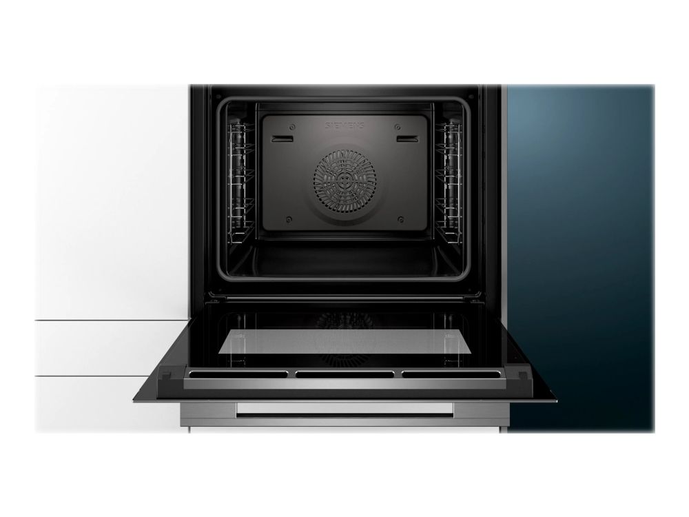 Siemens iQ700 HB636GBS1 - Ovn - til indbygning - niche - bredde: 56 cm - dybde: 55 cm - højde: 58.5 cm - med selv-rengøring - Klasse A+ - rustfrit stål