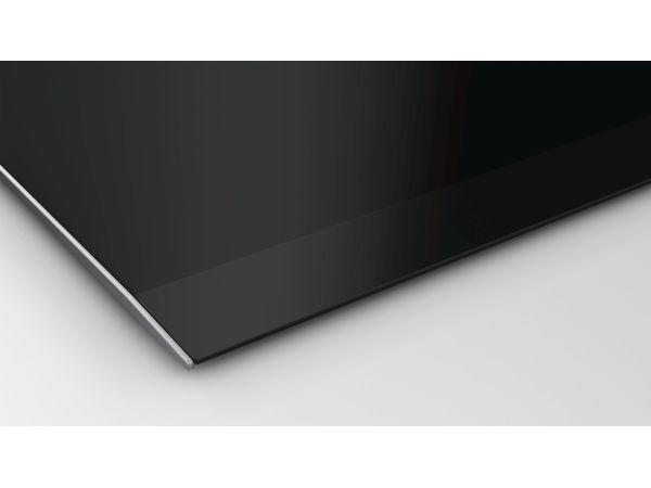 Siemens iQ300 ET375CFA1E - Keramisk kogeplade - 2 plader - Niche - bredde: 27 cm - dybde: 49 cm - med facetteret frontkant, - med rustfrit stål-sidepynt - børstet aluminium/sort