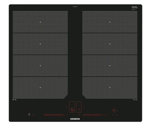 Siemens iQ700 EX601LXC1E - Induktions kogeplade - 4 plader - Niche - bredde: 56 cm - dybde: 50 cm - sort