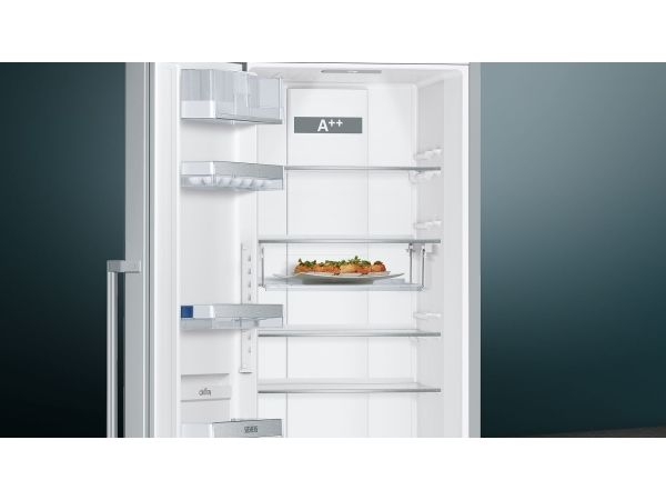 Siemens iQ700 KS36FPI3P - Køleskab - fritstående - bredde: 60 cm - dybde: 65 cm - højde: 186 cm - 300 liter - Klasse A++ - krom inox metallisk
