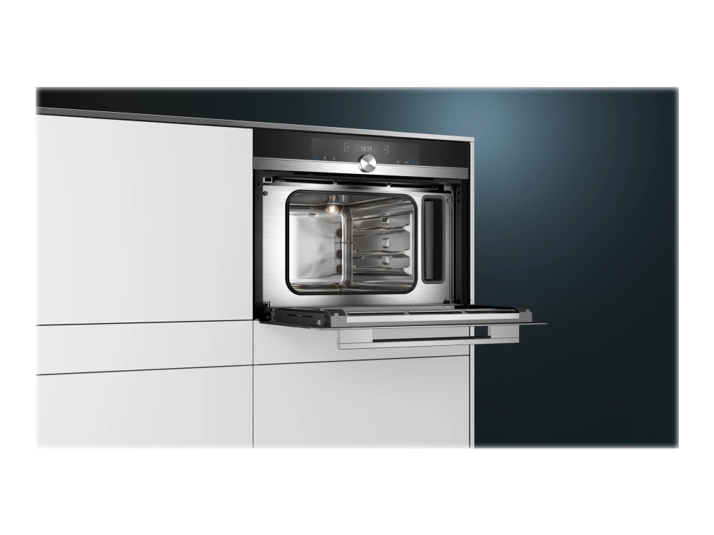 Siemens iQ700 CD634GAS0 - Dampovn - til indbygning - niche - bredde: 56 cm - dybde: 55 cm - højde: 45 cm - rustfrit stål