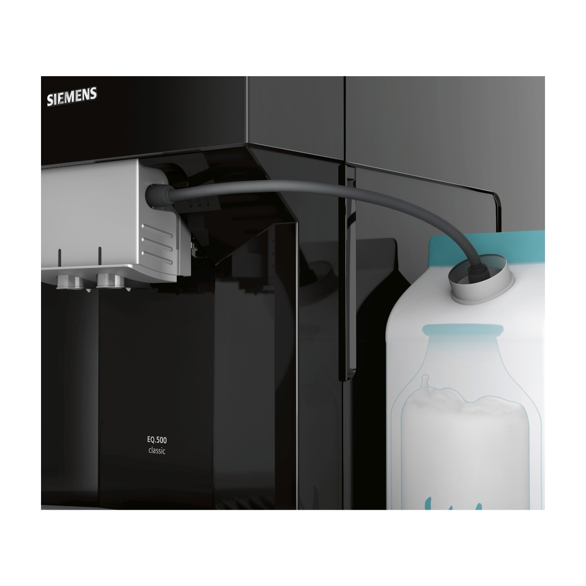 Siemens TP503R09 EQ.500 classic piano sort Espressomaskine billede 6