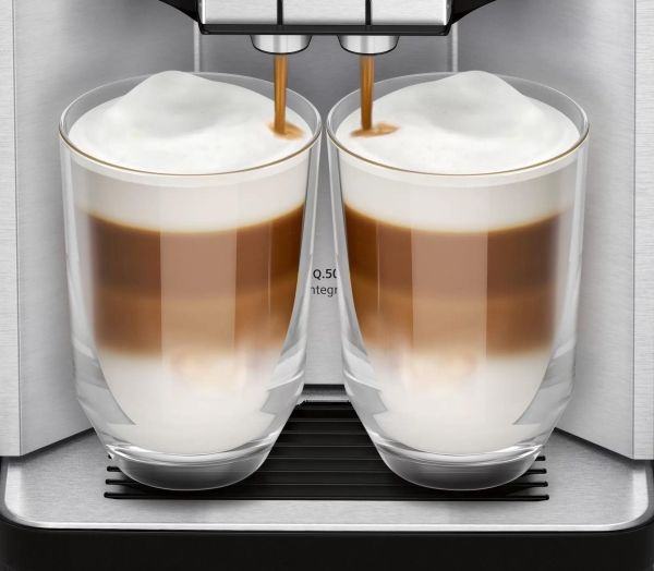 Siemens EQ.500 TQ507R03, Espressomaskine, 1,7 L, Kaffebønner, Malet kaffe, Indbygget kværn, Sort, Rustfrit stål