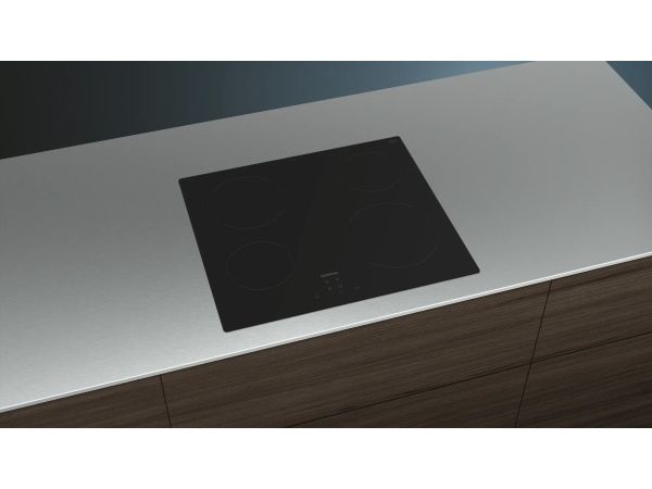 Siemens iQ100 ET61RBEA1E, Sort, Indbygget, 60 cm, Keramisk, 4 zone(s), 4 zone(s)