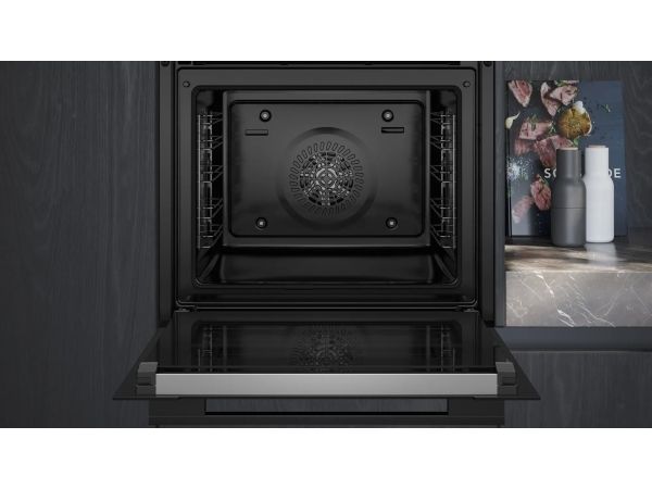 Siemens iQ700 HB774G1B1 - Ovn - til indbygning - Wi-Fi - niche - bredde: 56 cm - dybde: 55 cm - højde: 58.5 cm - med selv-rengøring - Klasse A+ - sort/rustfrit stål