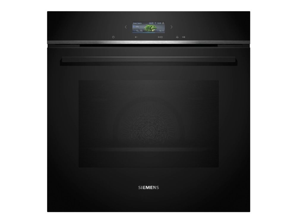 Siemens iQ700 HB774G1B1 - Ovn - til indbygning - Wi-Fi - niche - bredde: 56 cm - dybde: 55 cm - højde: 58.5 cm - med selv-rengøring - Klasse A+ - sort/rustfrit stål
