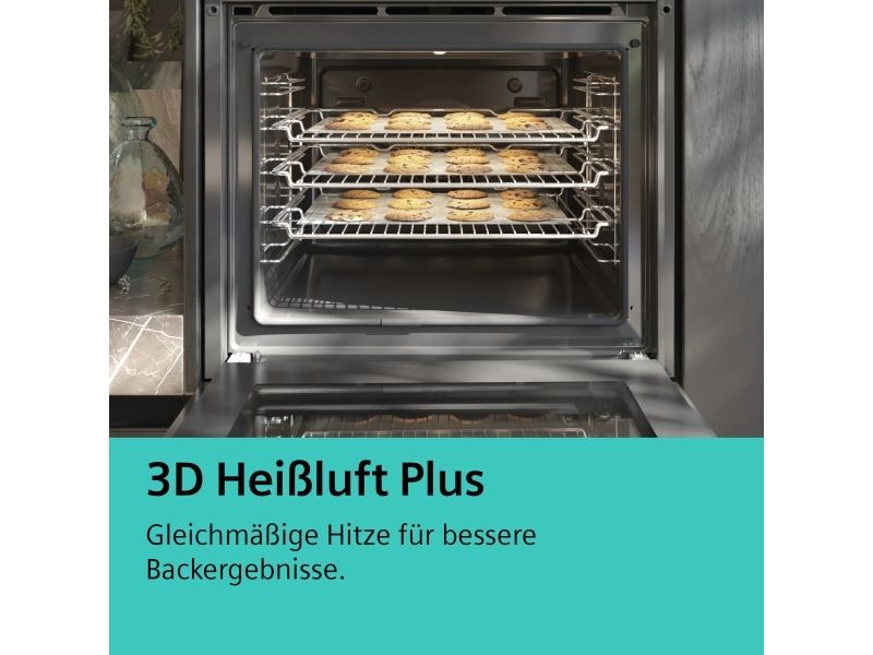 Siemens iQ700 HB774G1B1 - Ovn - til indbygning - Wi-Fi - niche - bredde: 56 cm - dybde: 55 cm - højde: 58.5 cm - med selv-rengøring - Klasse A+ - sort/rustfrit stål