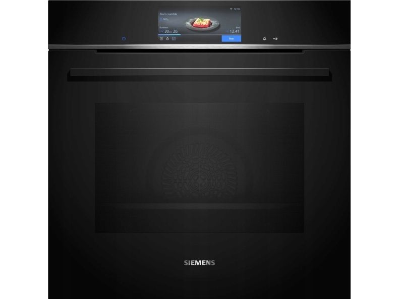 Siemens iQ700 HB778G3B1 - Ovn - til indbygning - Wi-Fi - niche - bredde: 56 cm - dybde: 55 cm - højde: 58.5 cm - med selv-rengøring - Klasse A+ - sort/rustfrit stål