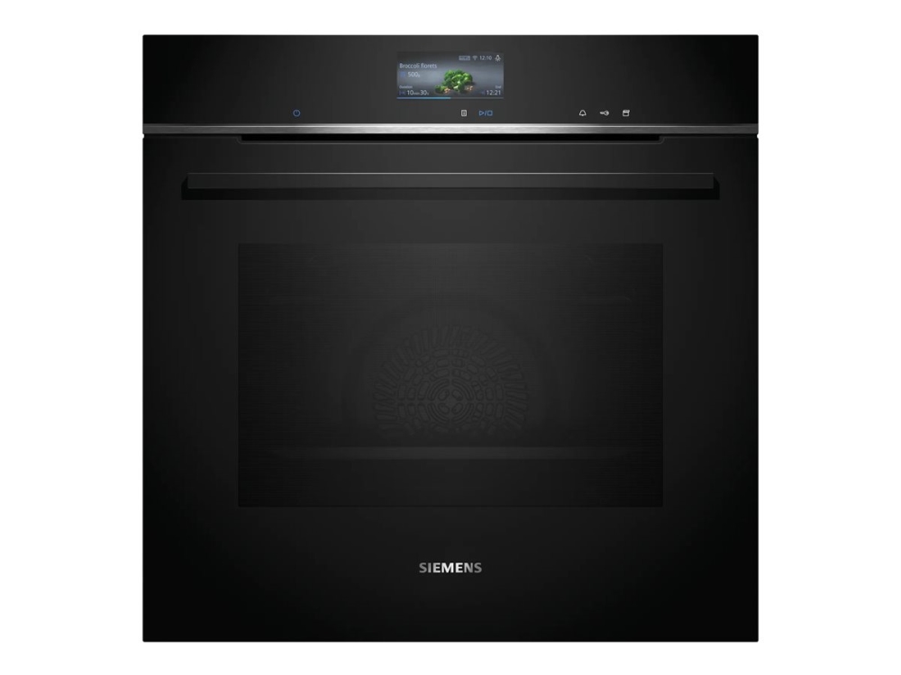 Siemens iQ700 HS736G1B2 - Ovn - med dampfunktion - til indbygning - Wi-Fi - niche - bredde: 56 cm - dybde: 55 cm - højde: 58.5 cm - med selv-rengøring - Klasse A+ - sort