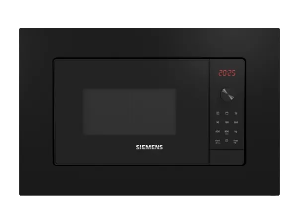 Siemens iQ300 , Indbygget, Kombination mikroovn, 20 L, 800 W, Dreje, Berøring, Sort