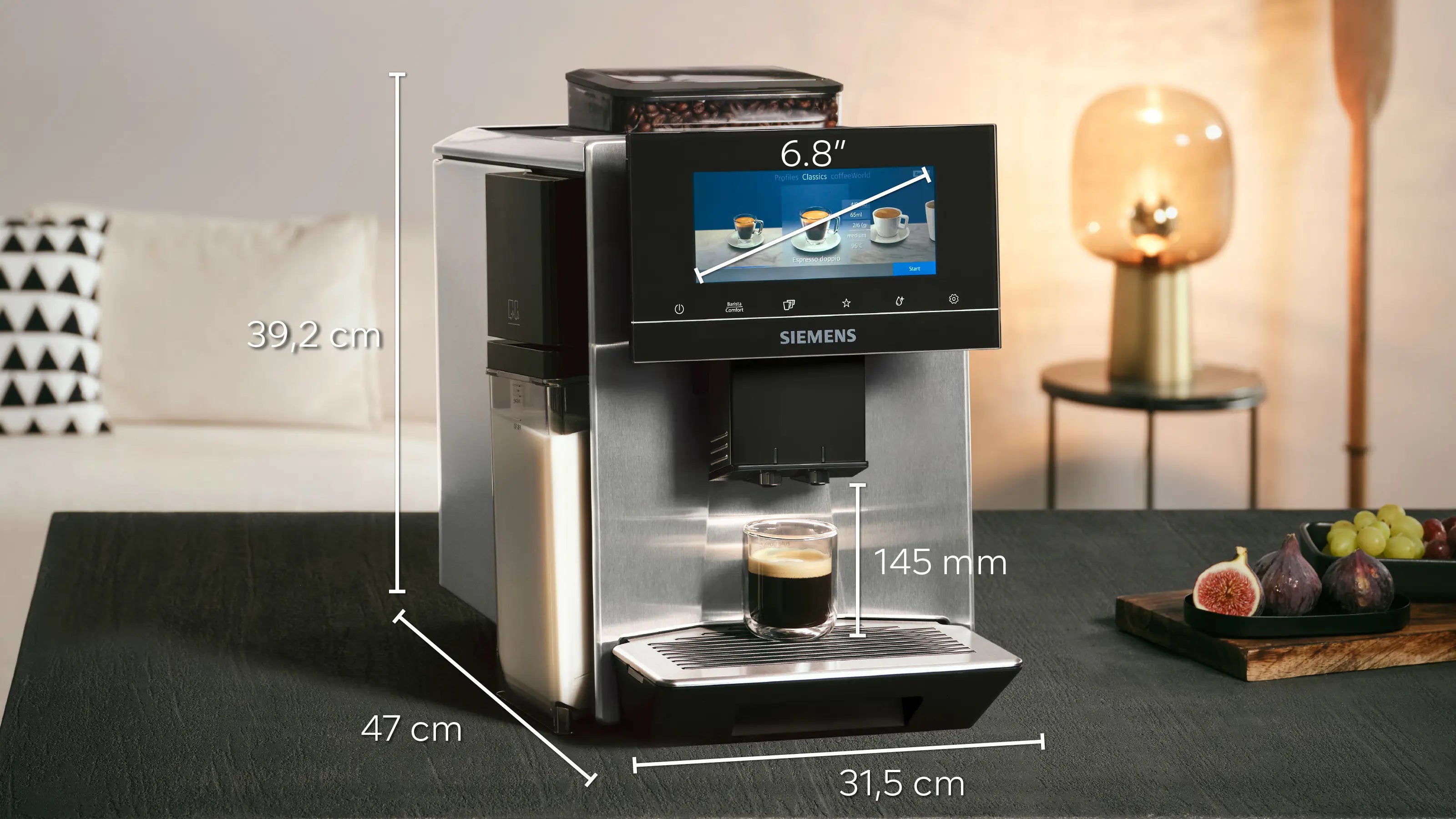Siemens TQ903RZ3 EQ900 plus fuldautomatisk espressomaskine billede 2