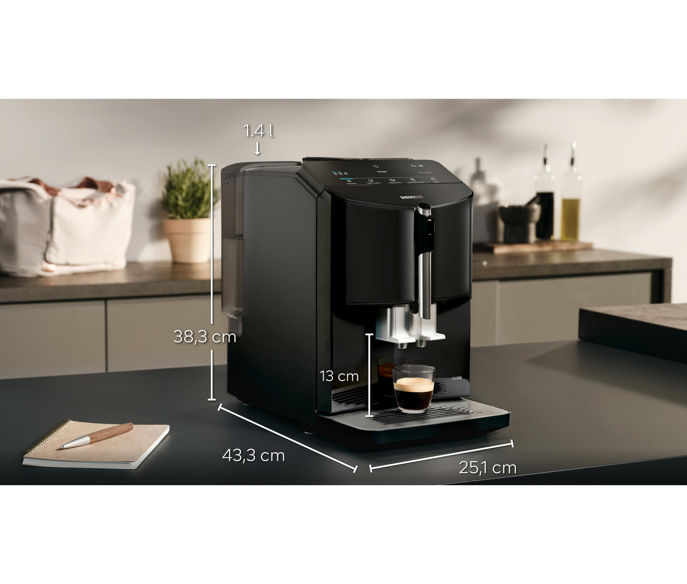 Siemens Eq300 Espressomaskine TF301E09 Espressomaskine billede 8