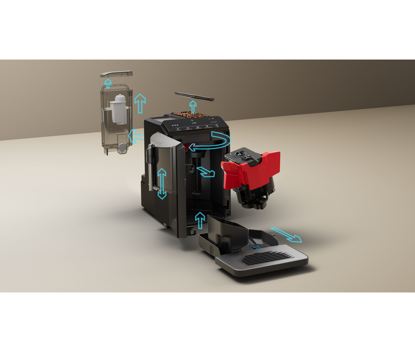 Siemens Eq300 Espressomaskine TF301E09 Espressomaskine billede 2