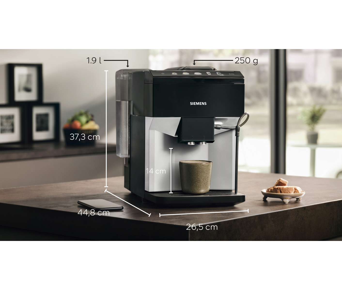 Siemens TP511R01 Eq.500 Espressomaskine billede 2